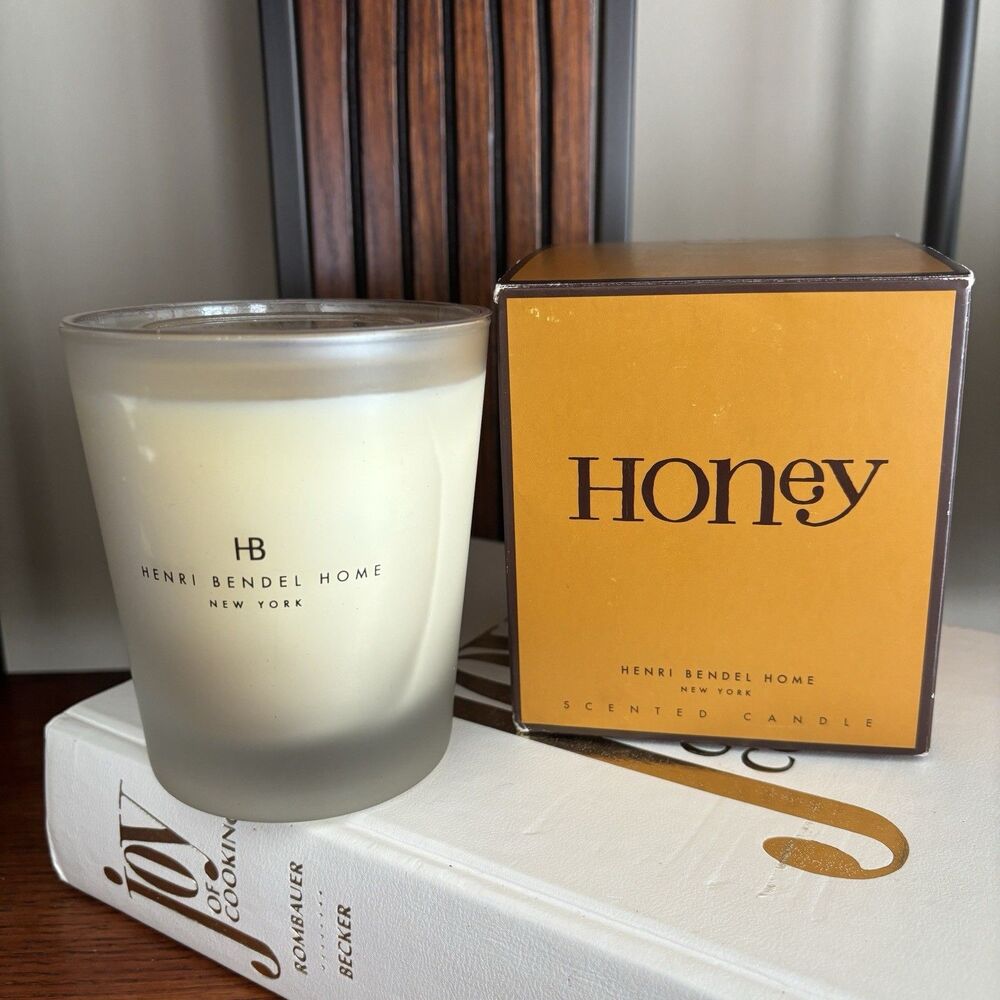 Henri Bendel Home Candle Honey Scent 10oz Glass New Rare